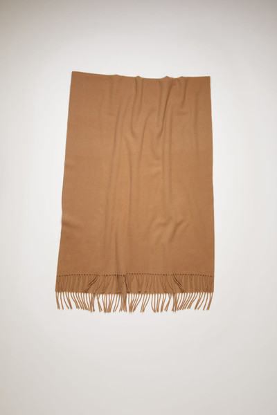 Acne Studios Narrow wool scarf camel brown outlook