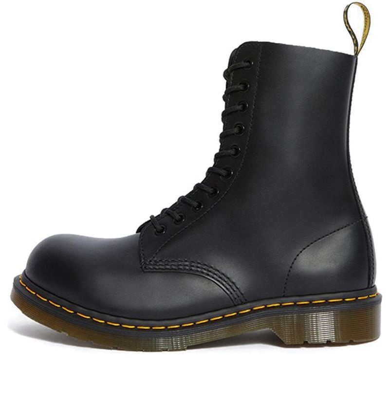 Dr. Martens 1919 Leather Med Calf Boots Black 10105001 - 1