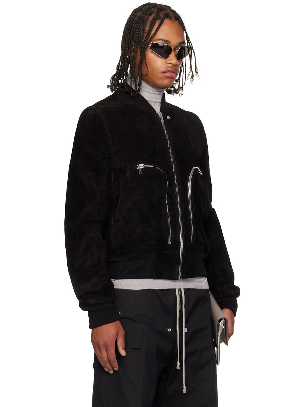 Black Concordians Bauhaus Suede Flight Jacket - 2