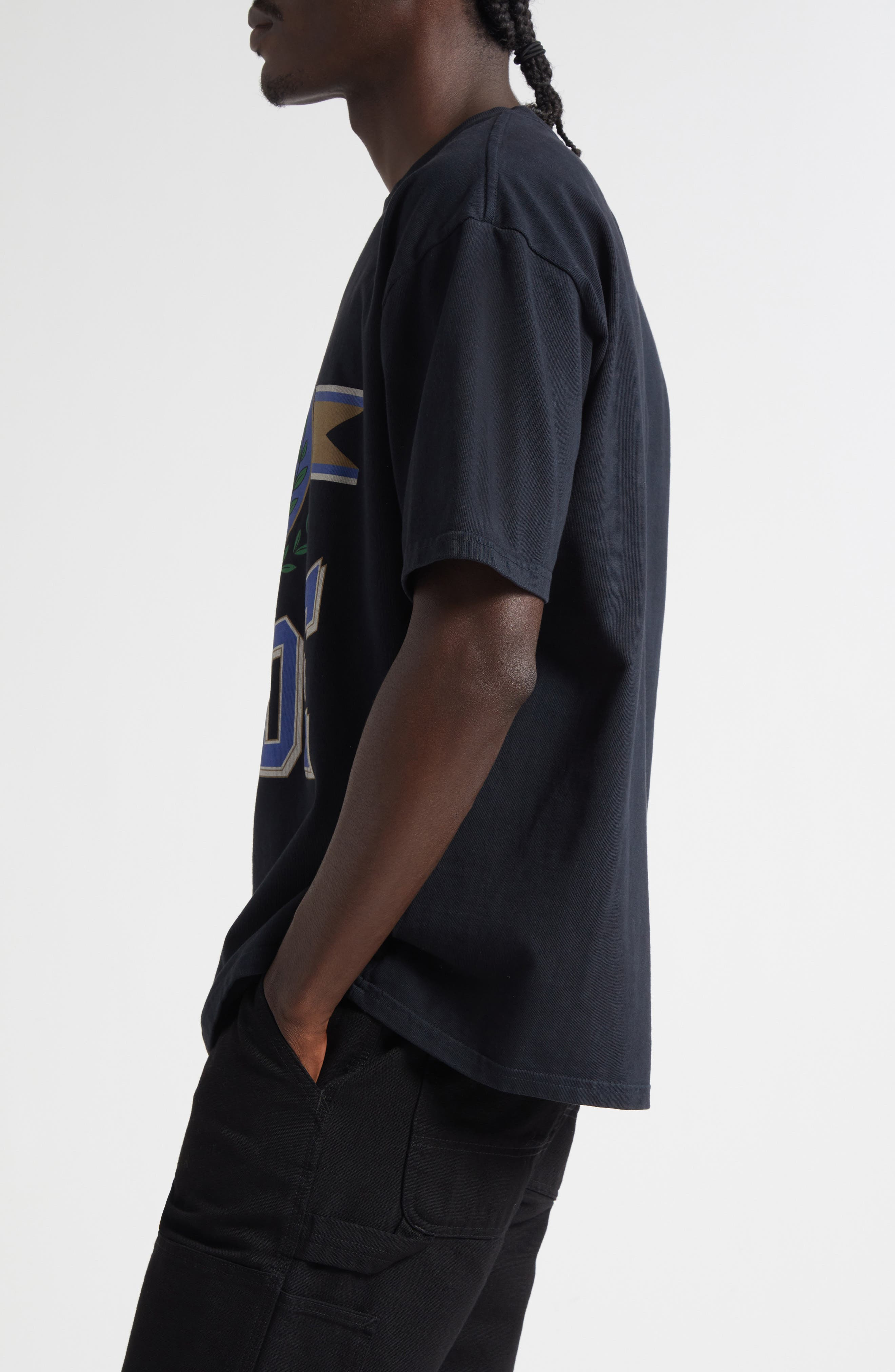 Rhude Cotswold Crest Graphic T-Shirt in Vintage Black 0027 at Nordstrom - 3