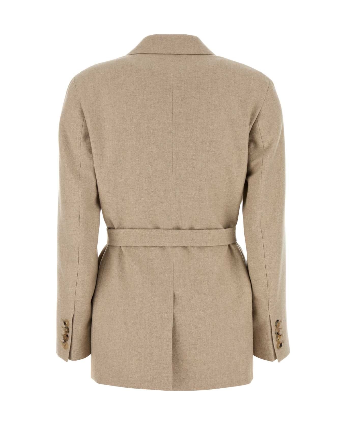 Cappuccino Wool Blend Randers Blazer - 2