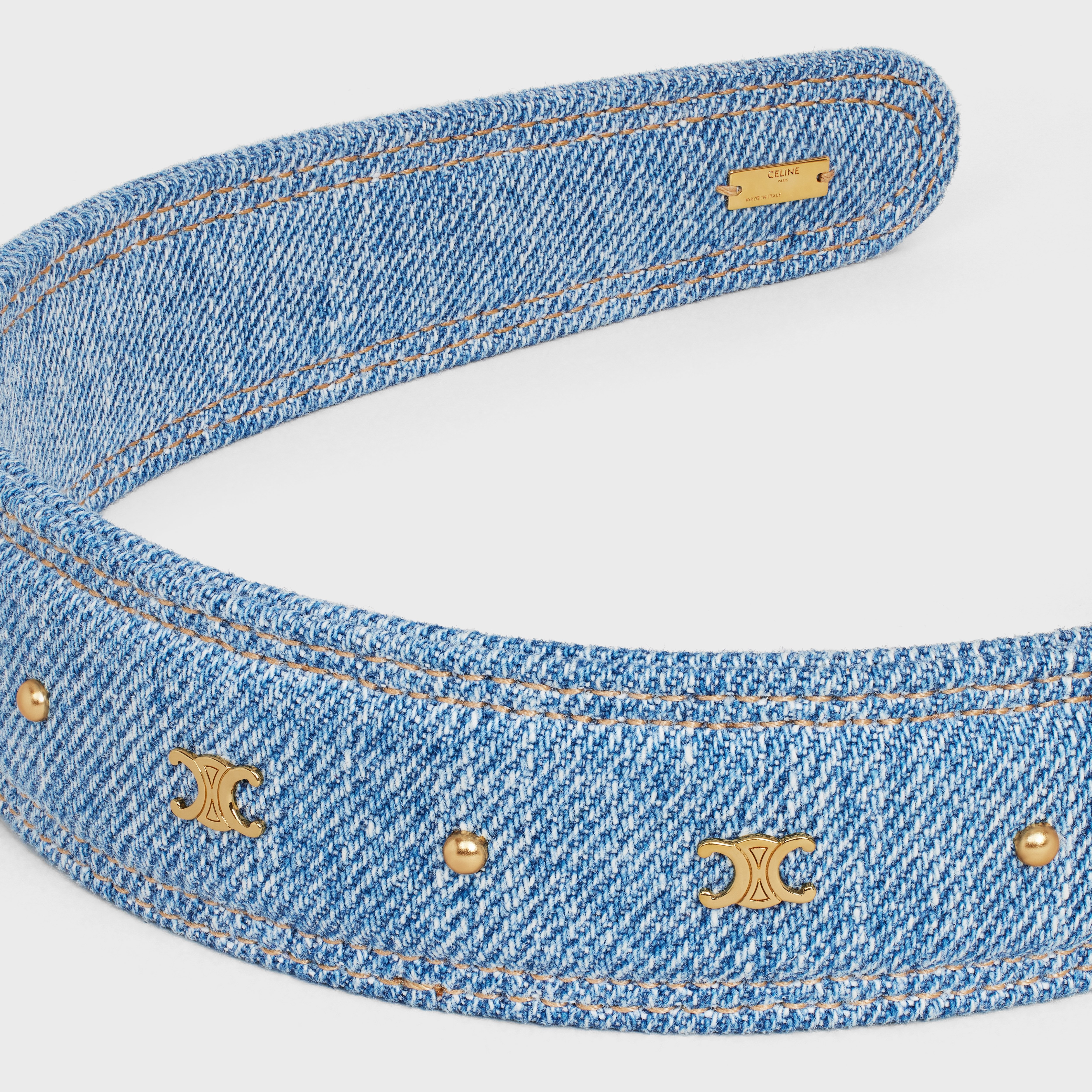 Triomphe Headband in Cotton and Brass with Gold Finish - 3