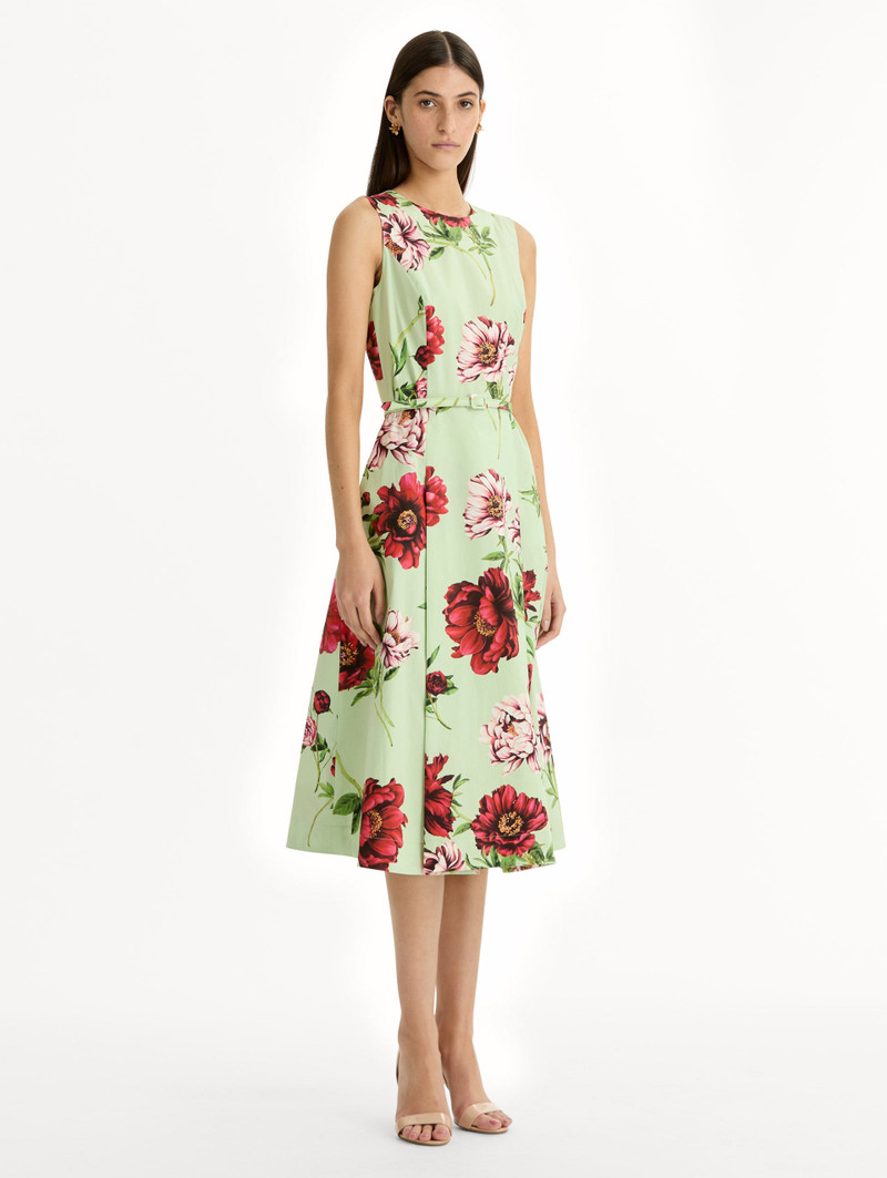 PEONY COTTON POPLIN SLEEVELESS DRESS 4