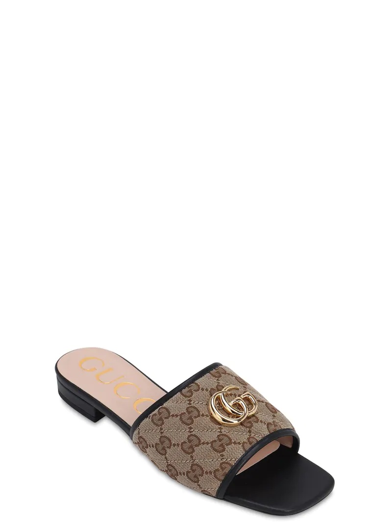 10MM JOLIE QUILTED CANVAS SANDALS - 4