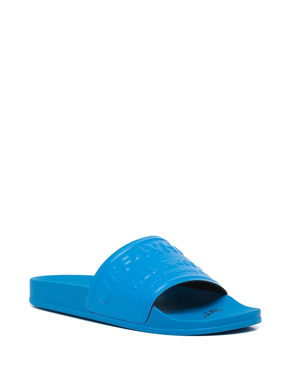 logo-embossed slip-on slides - 2