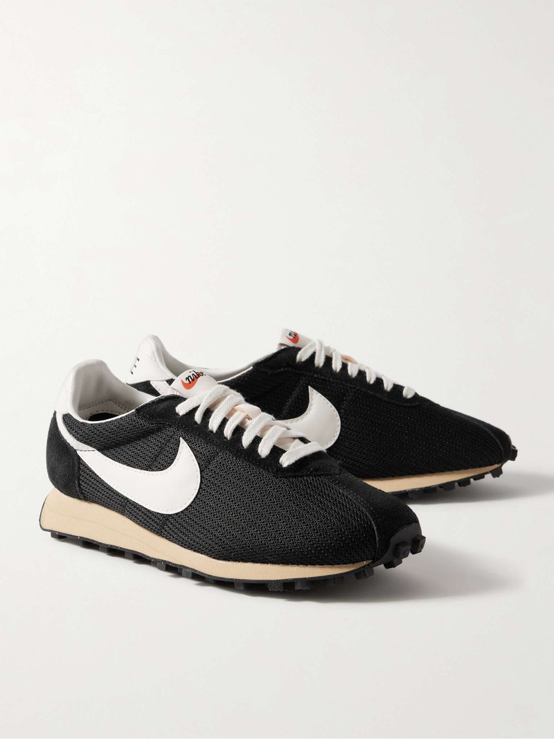 LD-1000 Leather and Suede-Trimmed Mesh Sneakers 4
