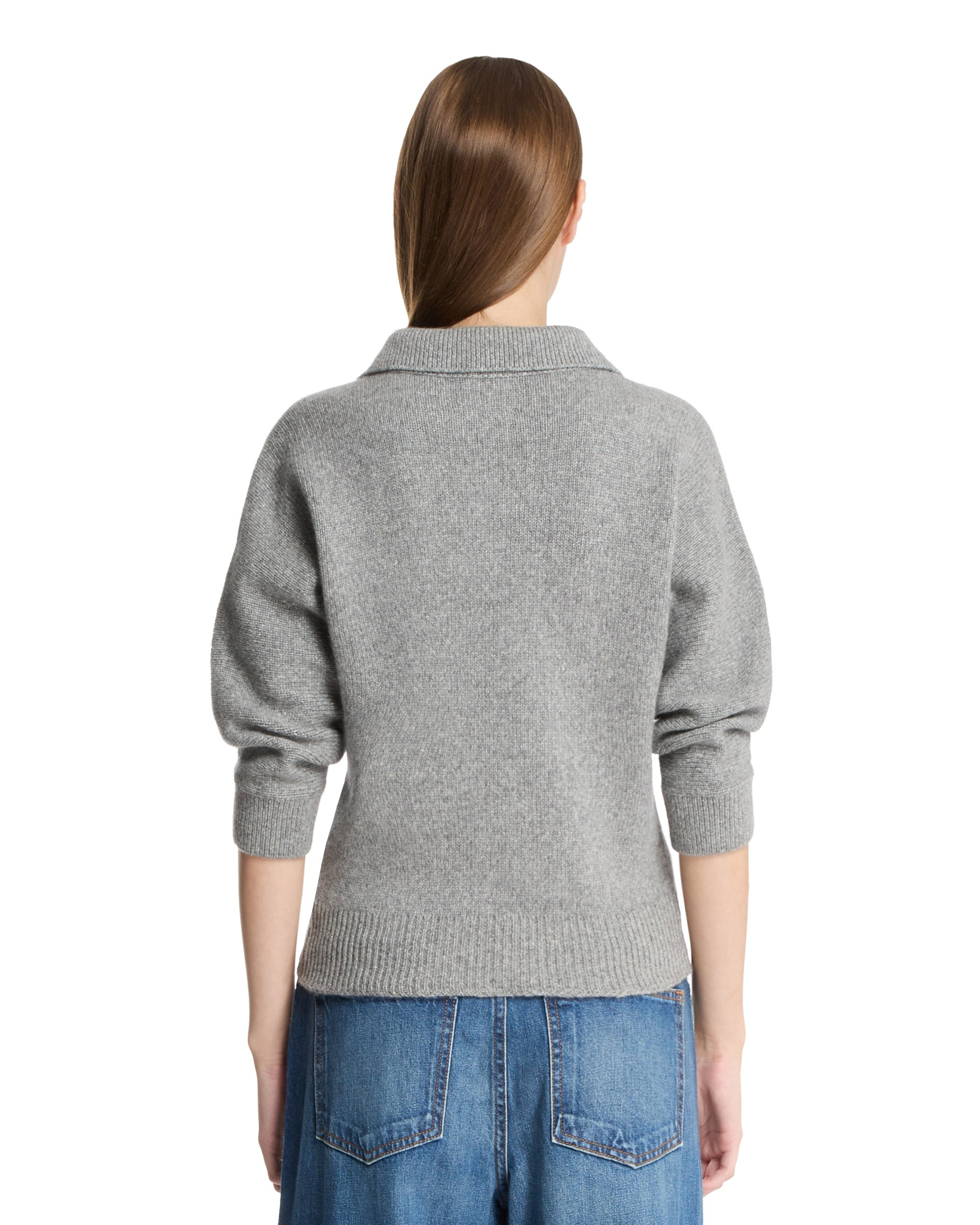 Gray Herve Cashmere Polo - 3