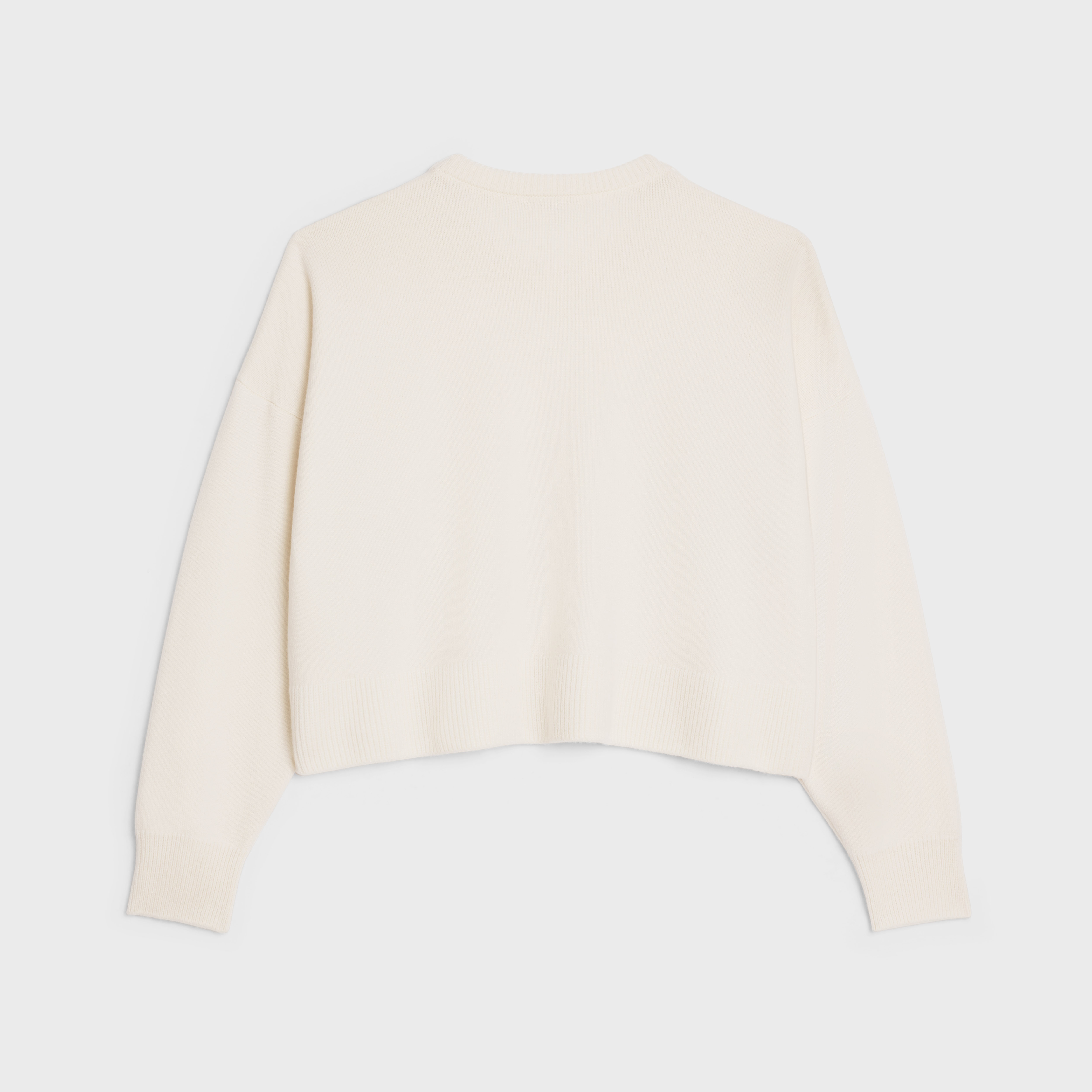 Triomphe cropped sweater in heritage cashmere - 2