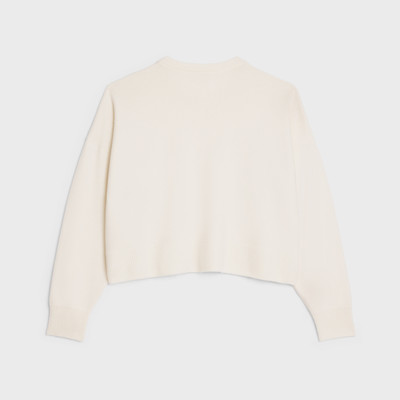 CELINE Triomphe cropped sweater in heritage cashmere outlook