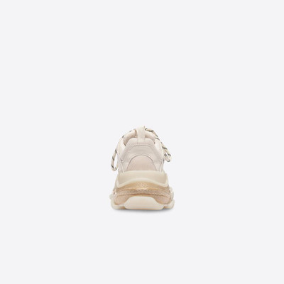 BALENCIAGA Men's Triple S Sneaker Clear Sole in White outlook