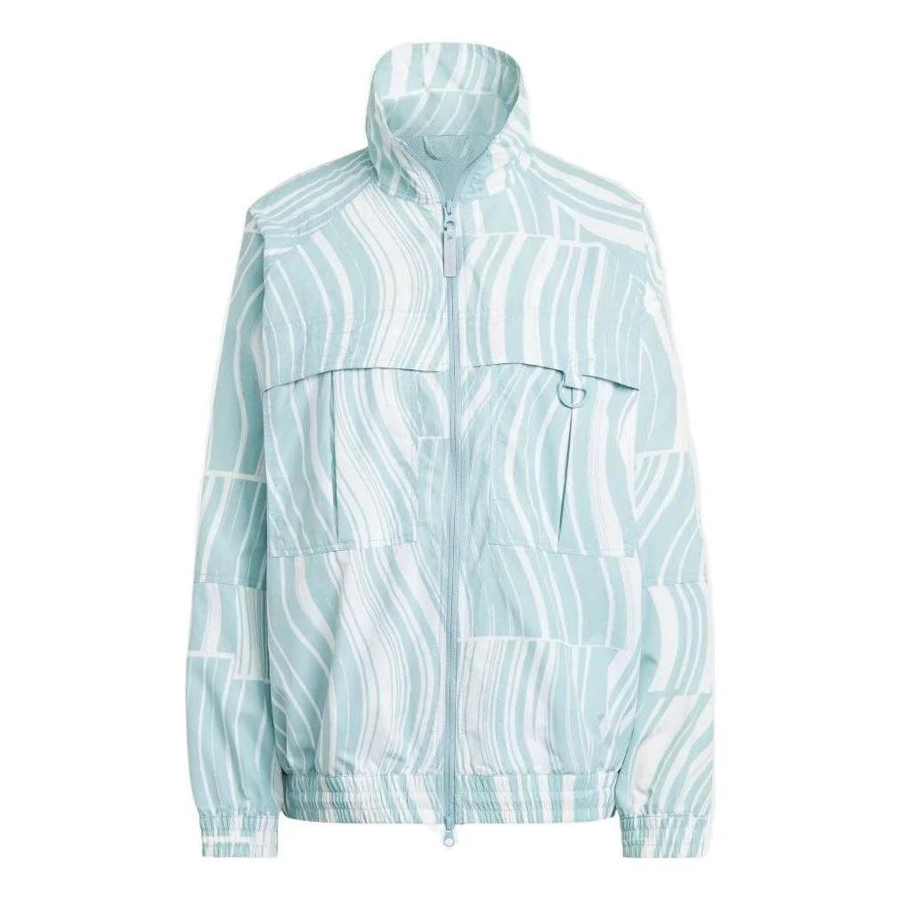 (WMNS) adidas By Stella McCartney Truecasuals Printed Tracktop 'White Grey' HT1102 - 1