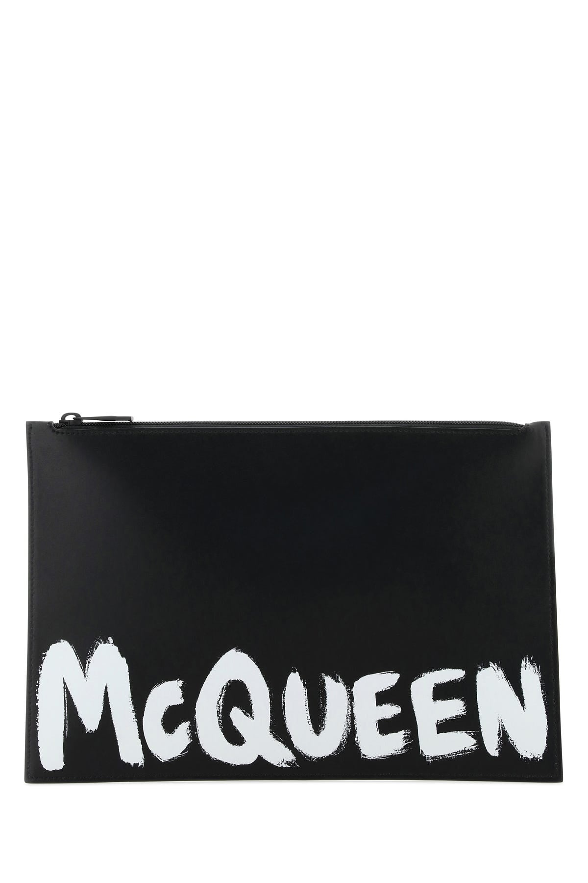 Black leather clutch - 1