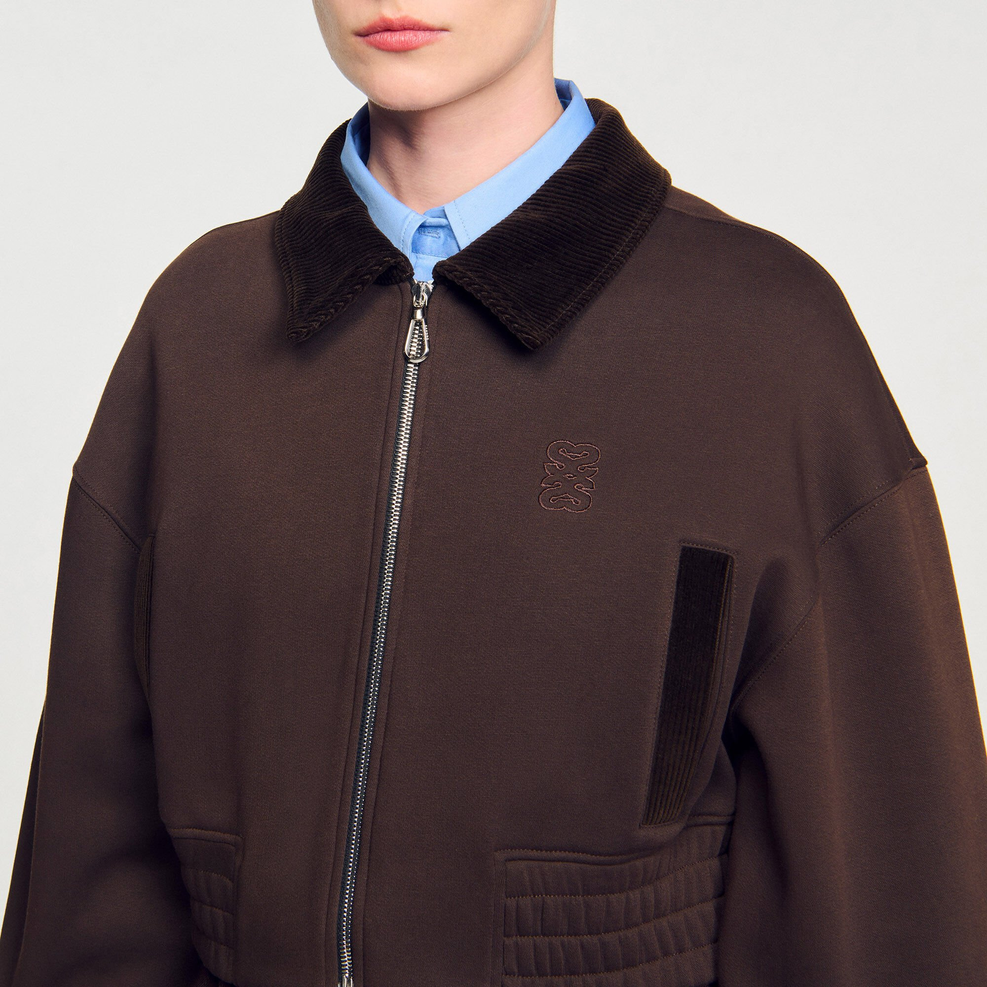 CROPPED DUAL-FABRIC JACKET - 3