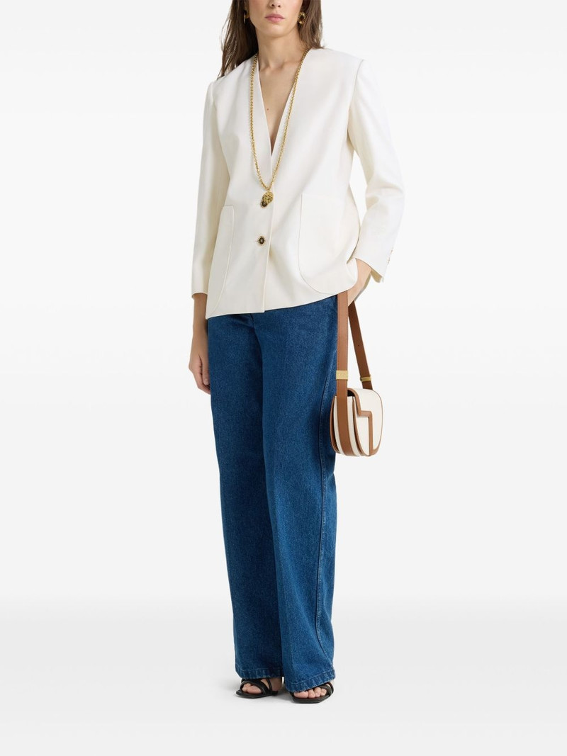 PATOU collarless twill jacket outlook