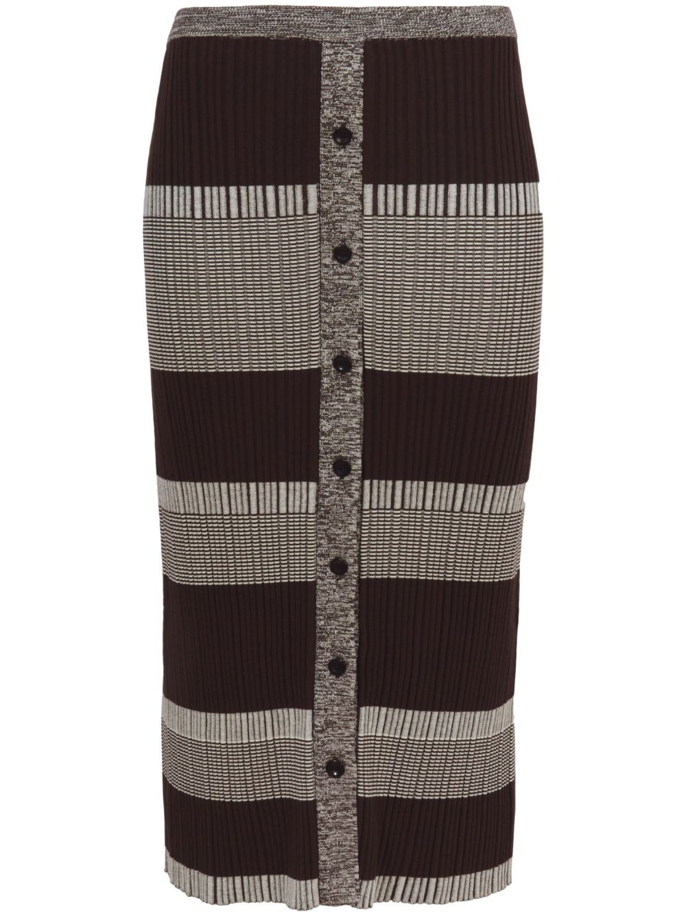 striped midi skirt - 1