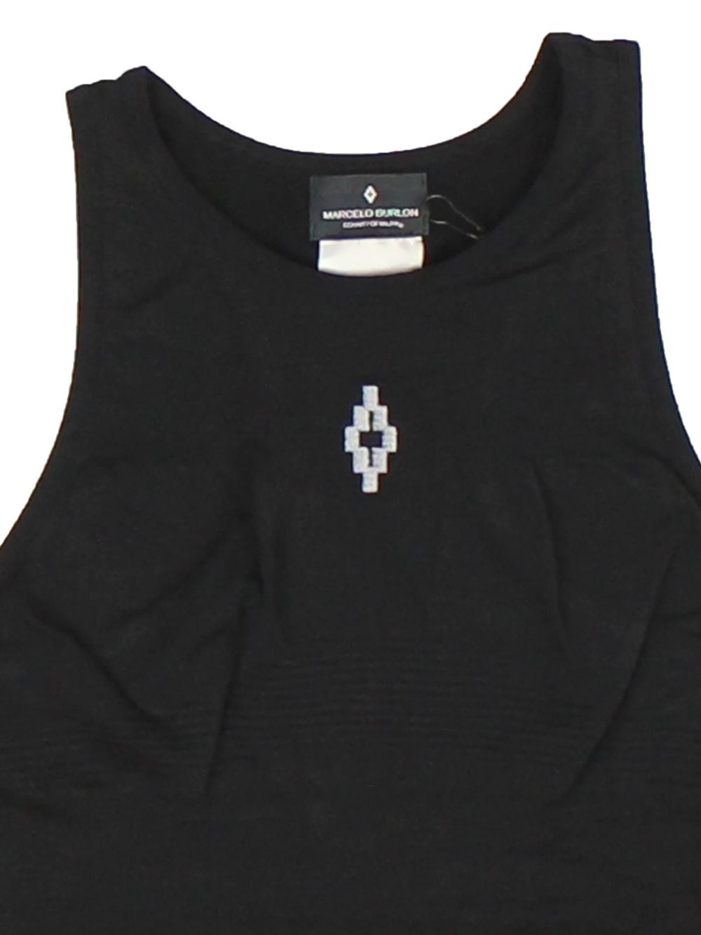 logo-embroidered seamless top - 2