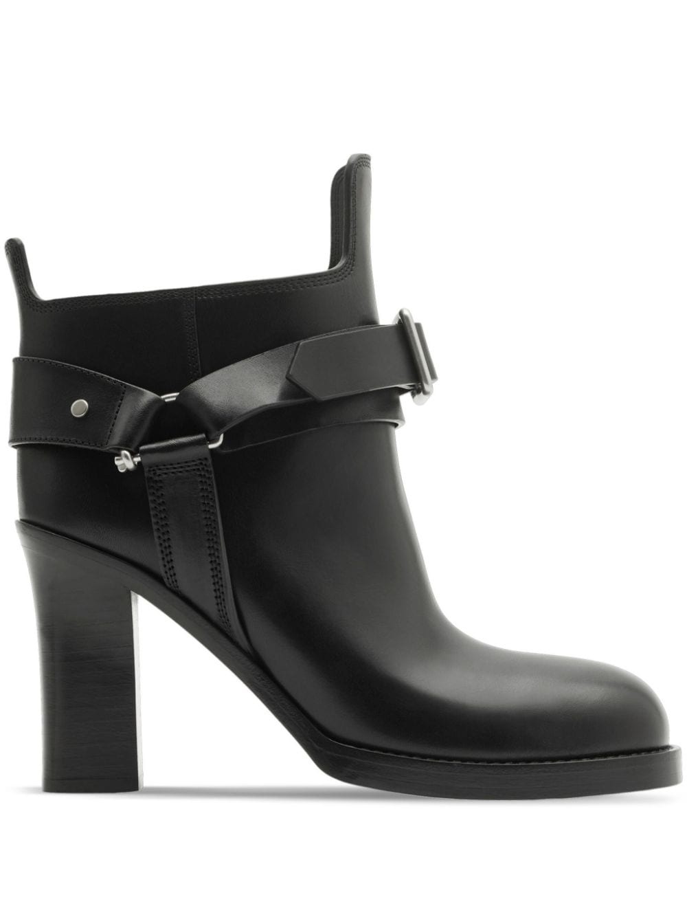 buckled 100mm leather ankle boots - 1