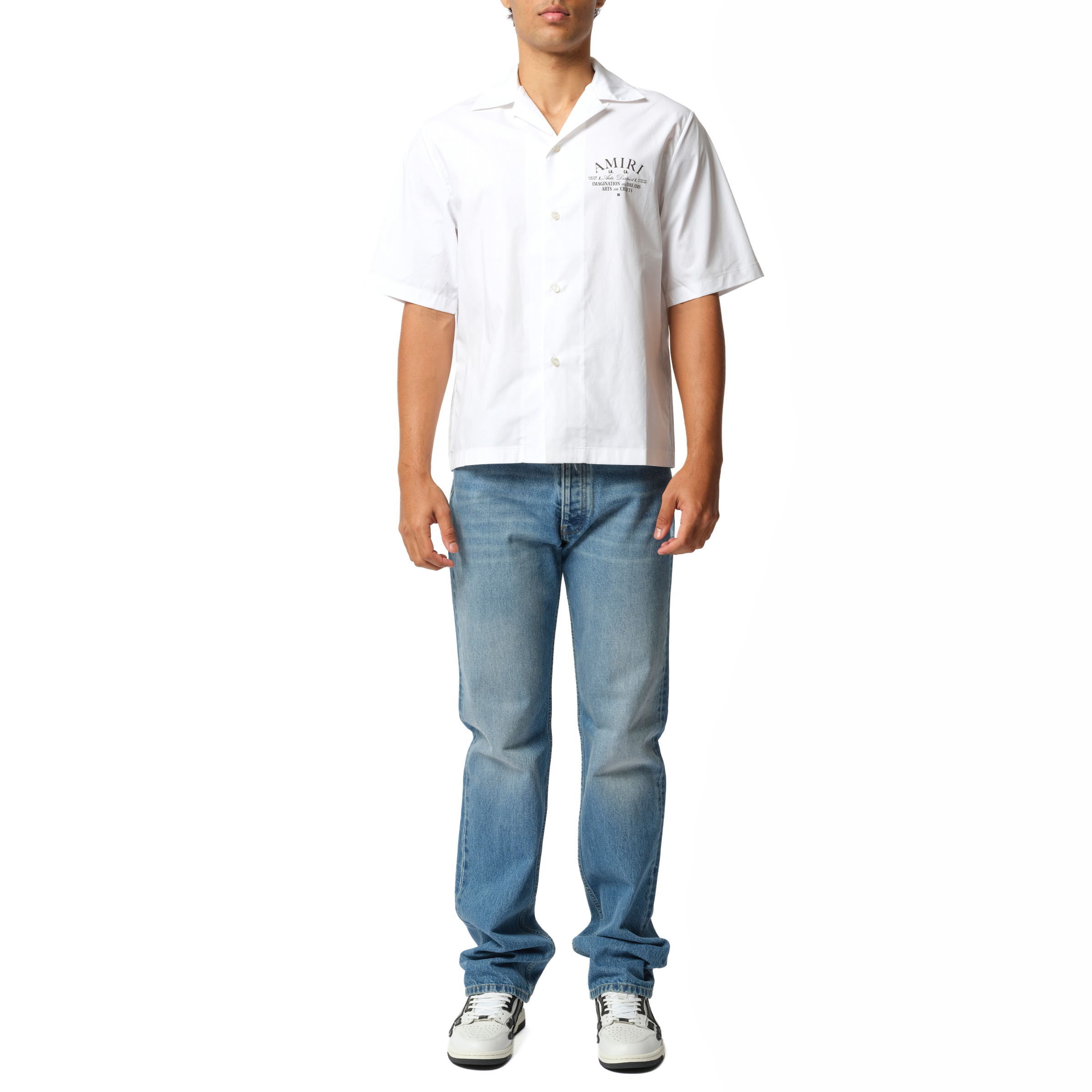 Arts District Camp Shirt in White - 4