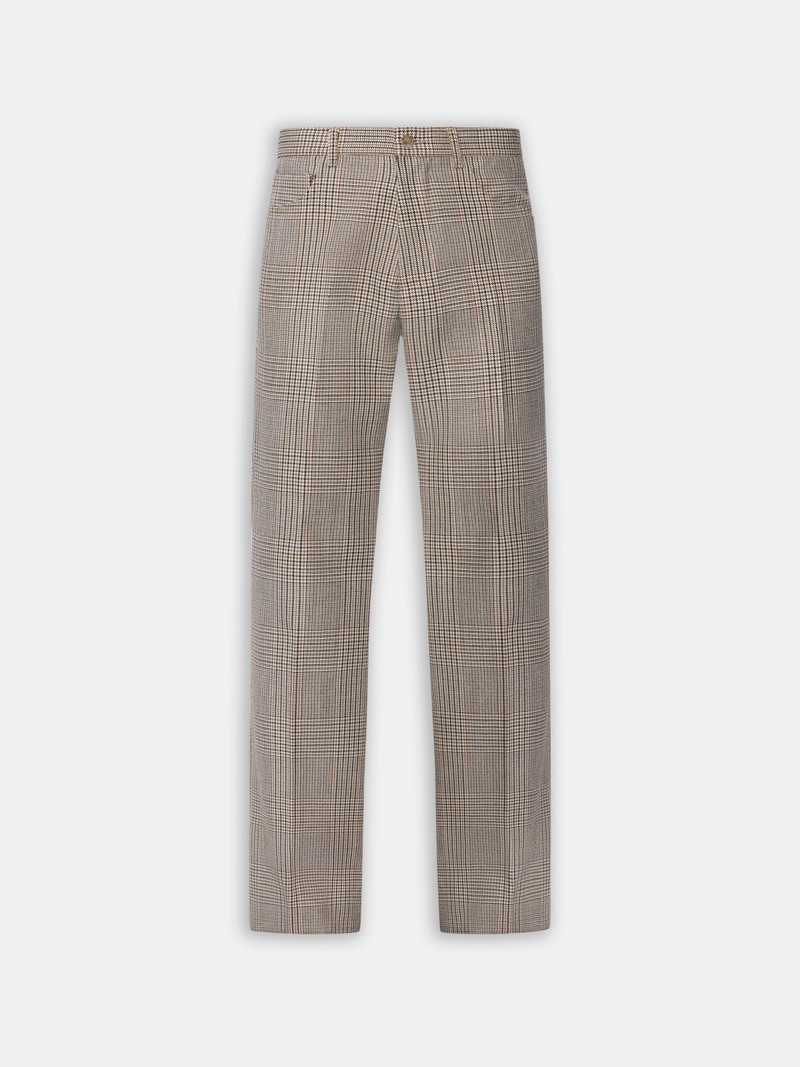 CHECK BOOT CUT PANT 1
