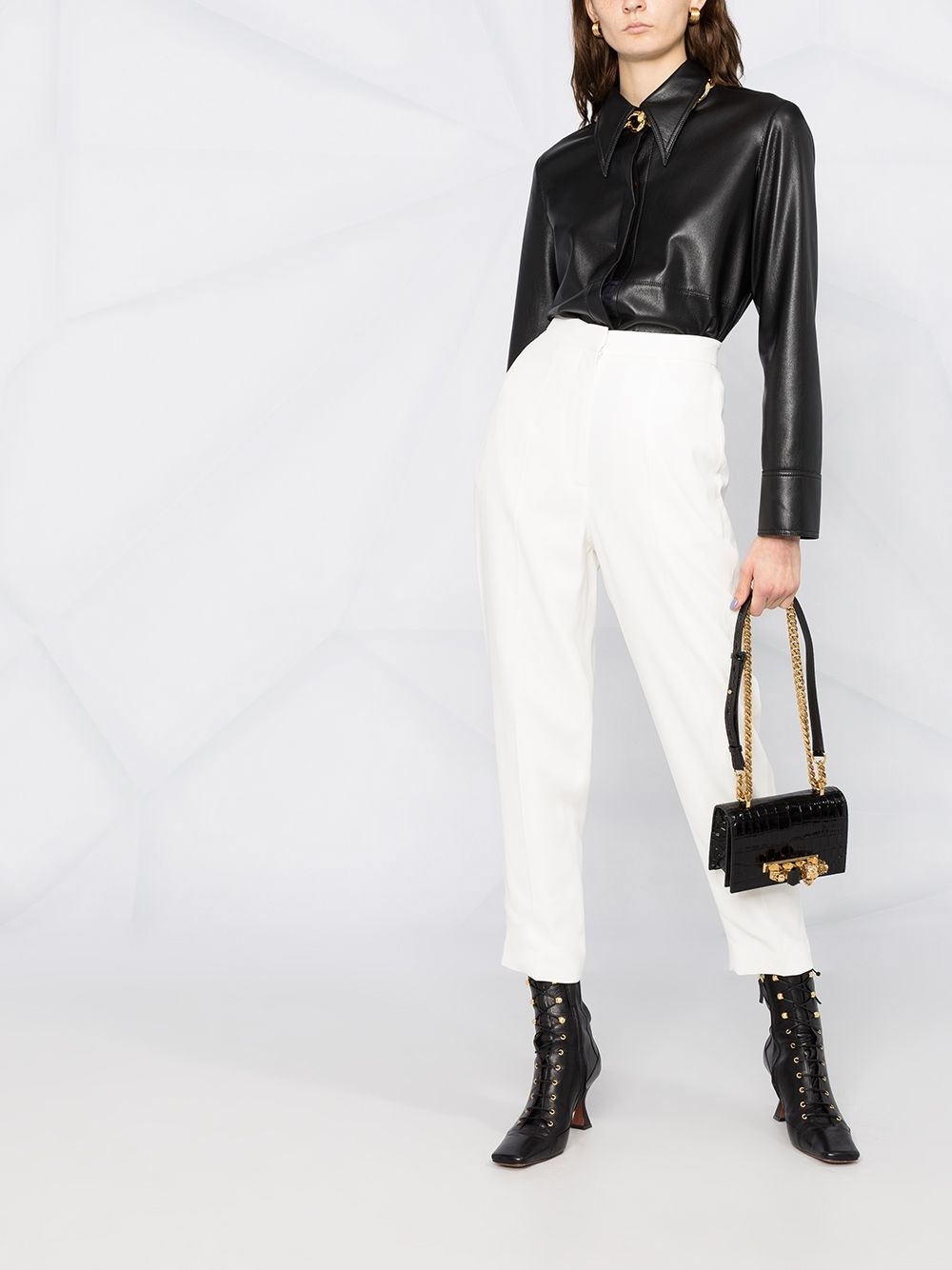 Jewelled Satchel mini leather crossbody bag - 2