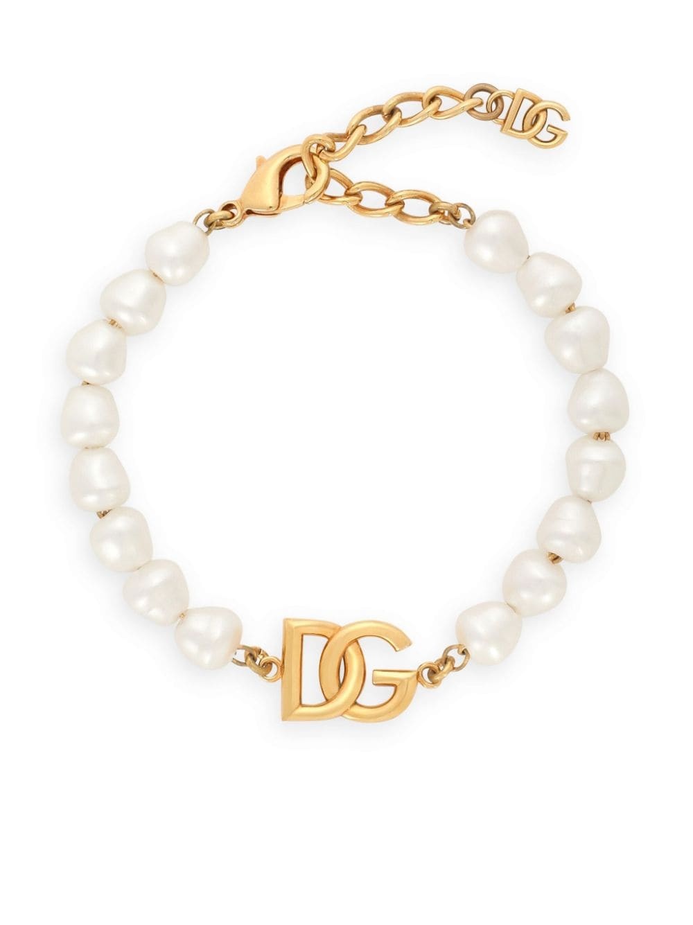 DG logo-charm pearl bracelet - 1