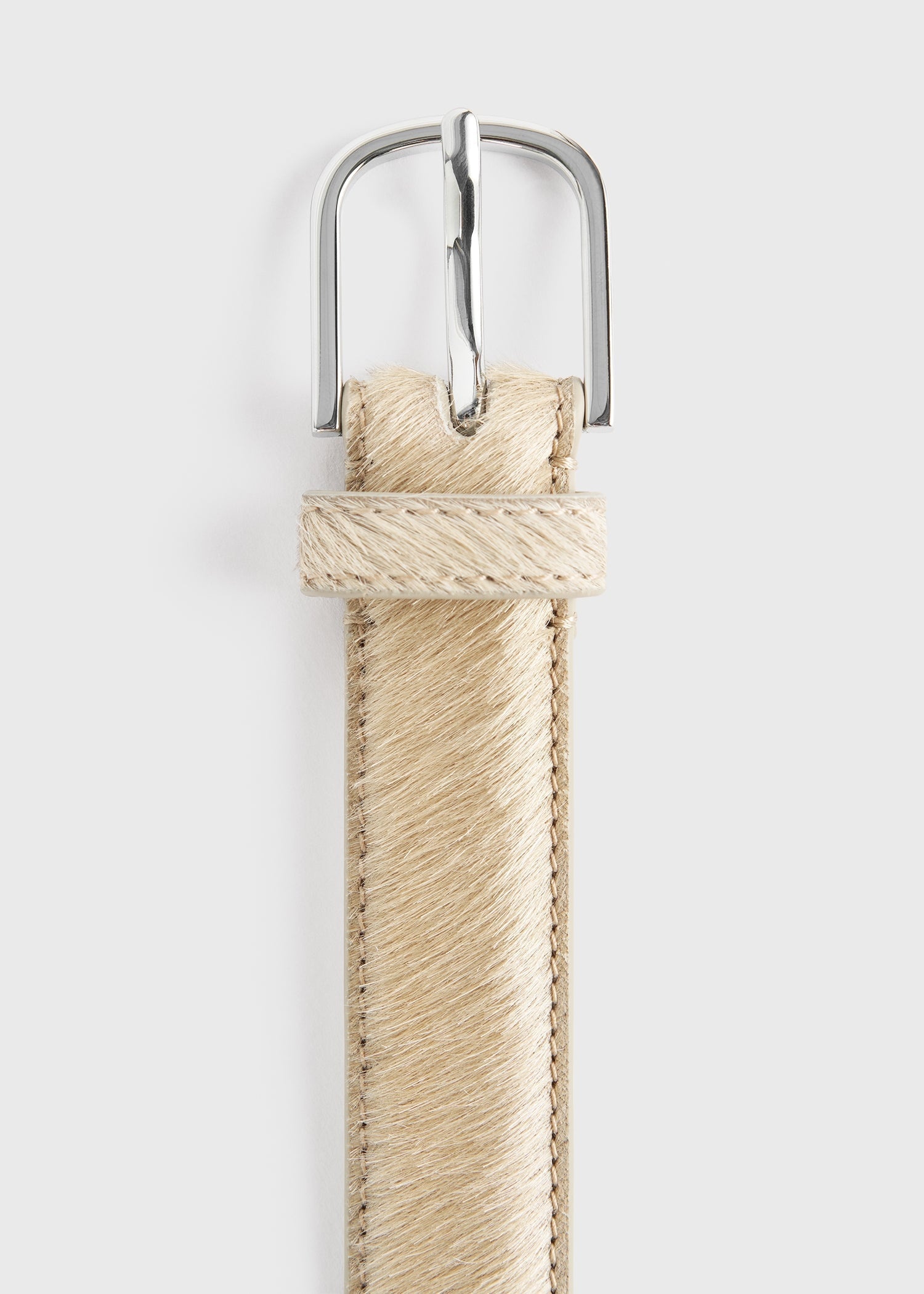 Pony hair belt sand - 6