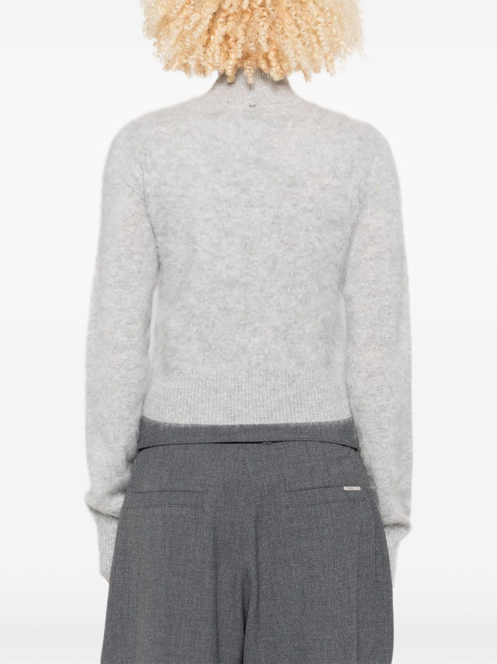 high-neck cropped sweater - 4