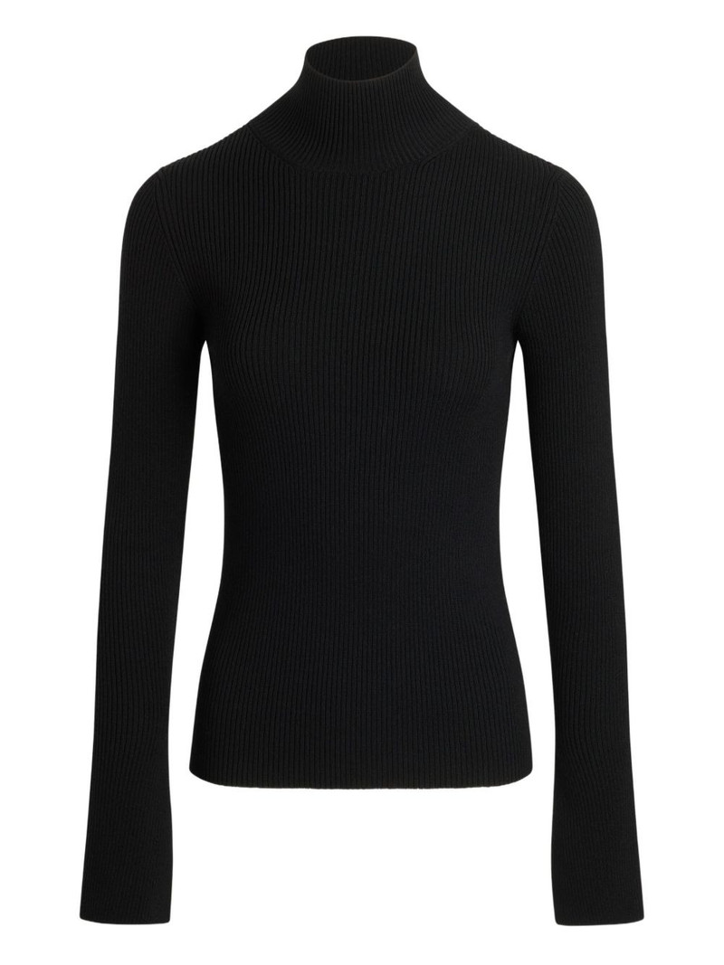 ribbed mock-neck sweater 1
