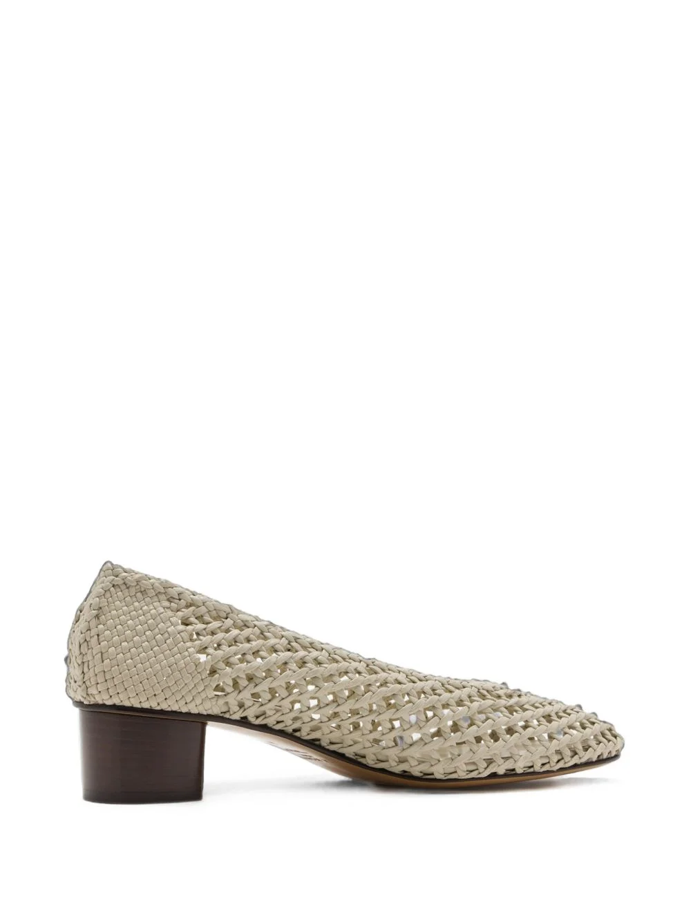 woven leather pumps - 1