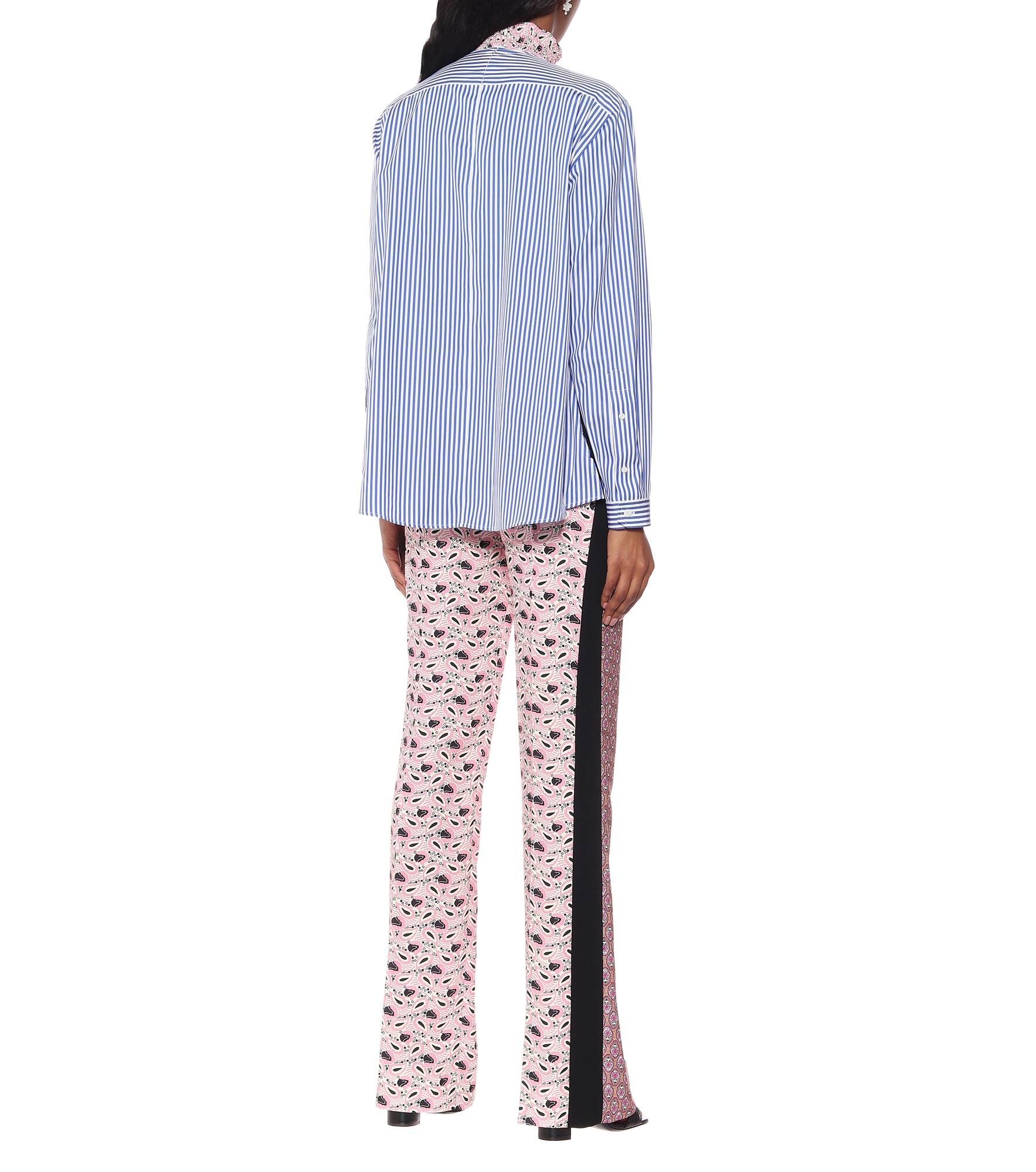 Printed crêpe and cotton blouse - 3