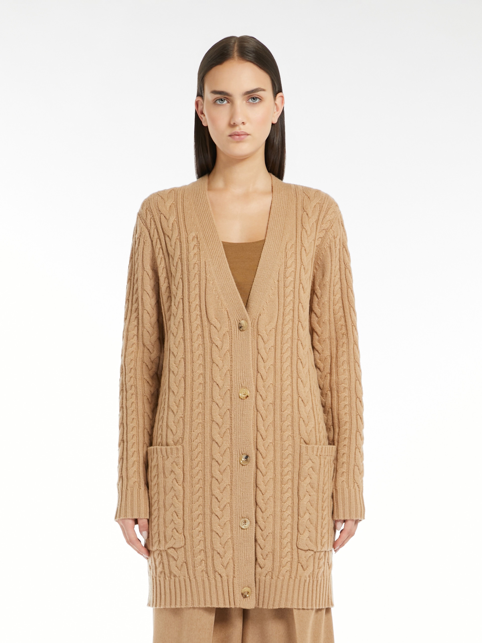 CALOTTA Cable-knit cashmere and wool cardigan - 3
