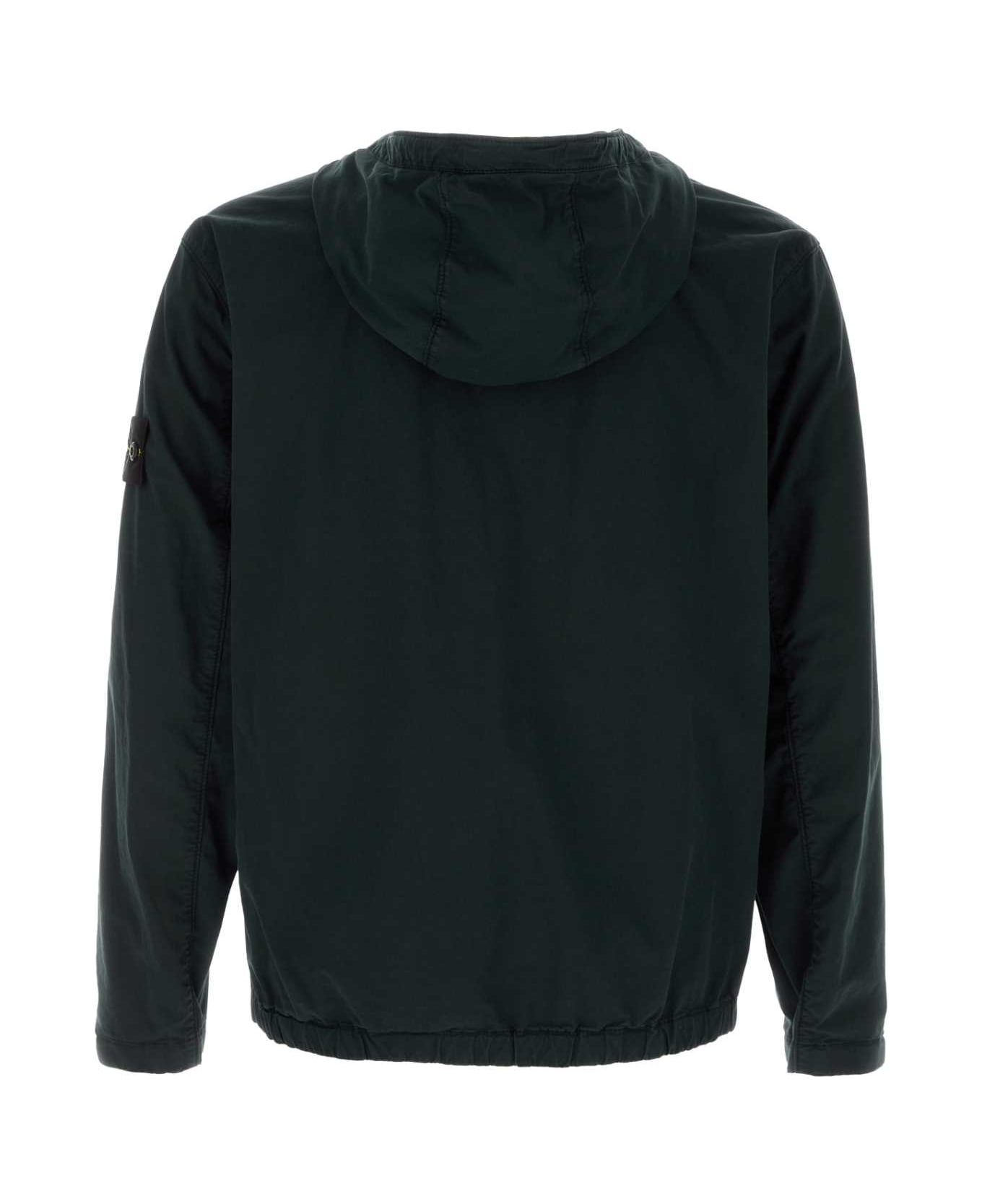 Black Stretch Cotton Jacket - 2
