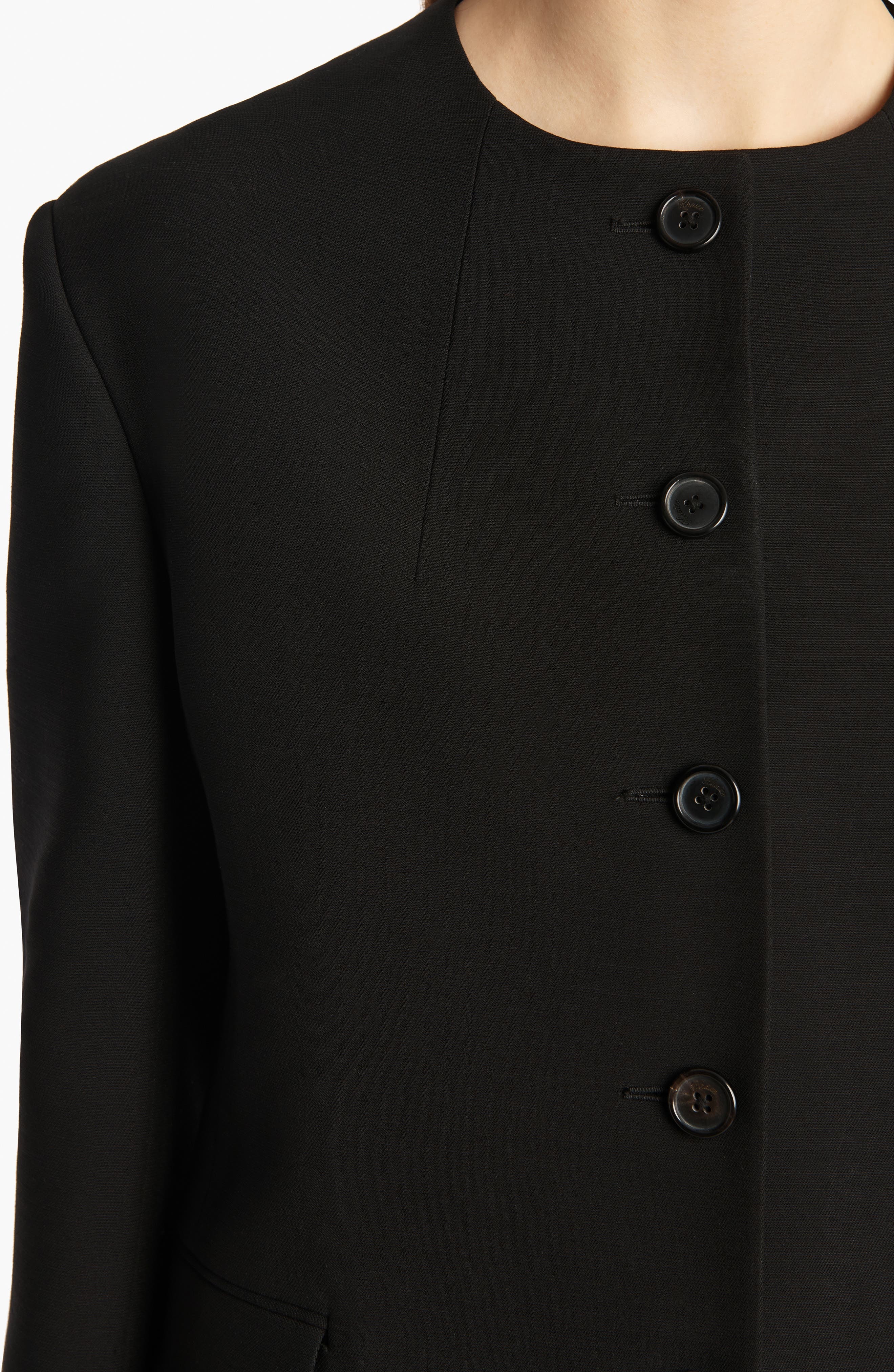 Khaite Jameson Stretch Crepe Jacket in Black at Nordstrom - 3