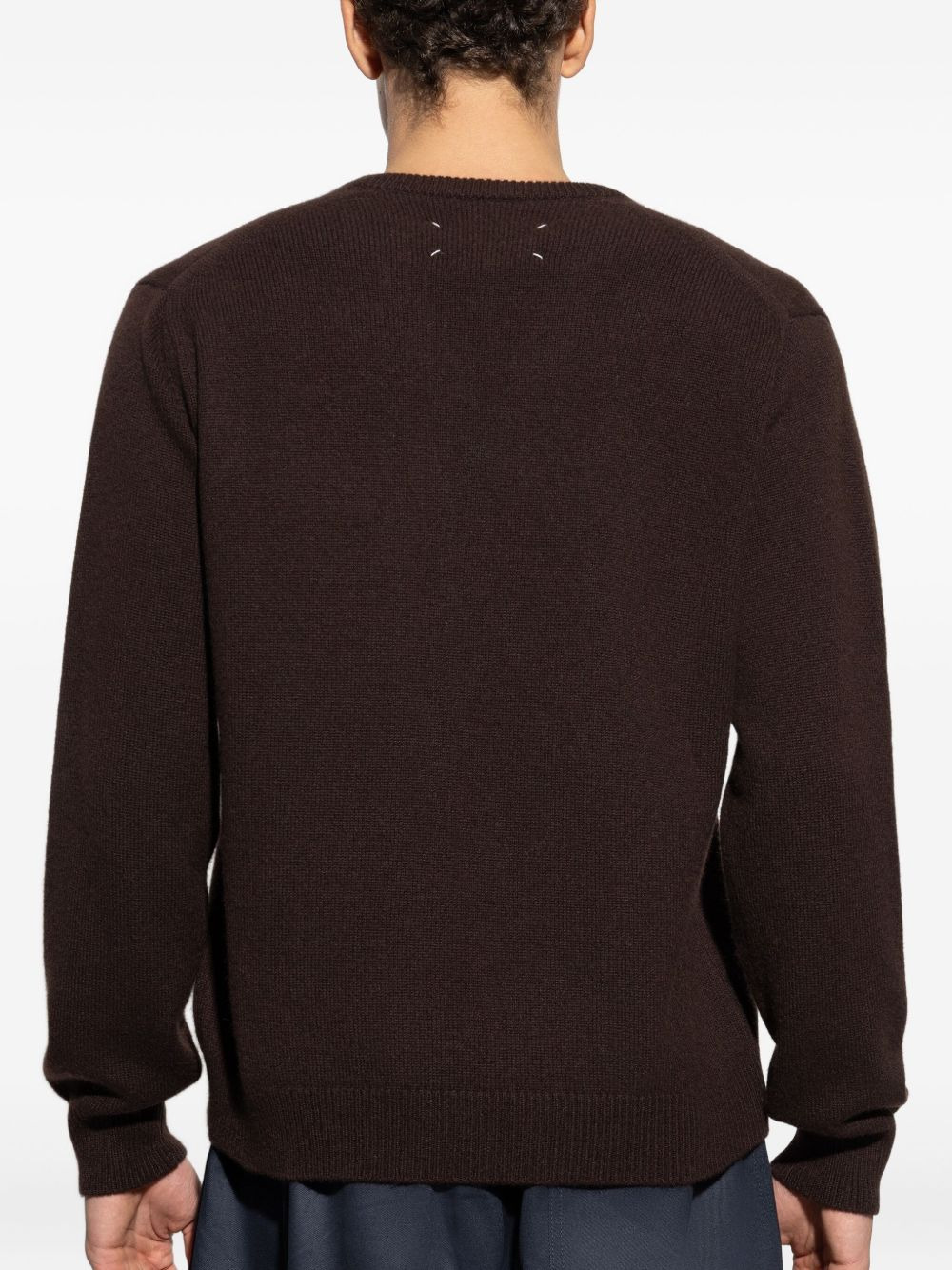 V-neck cashmere sweater - 4