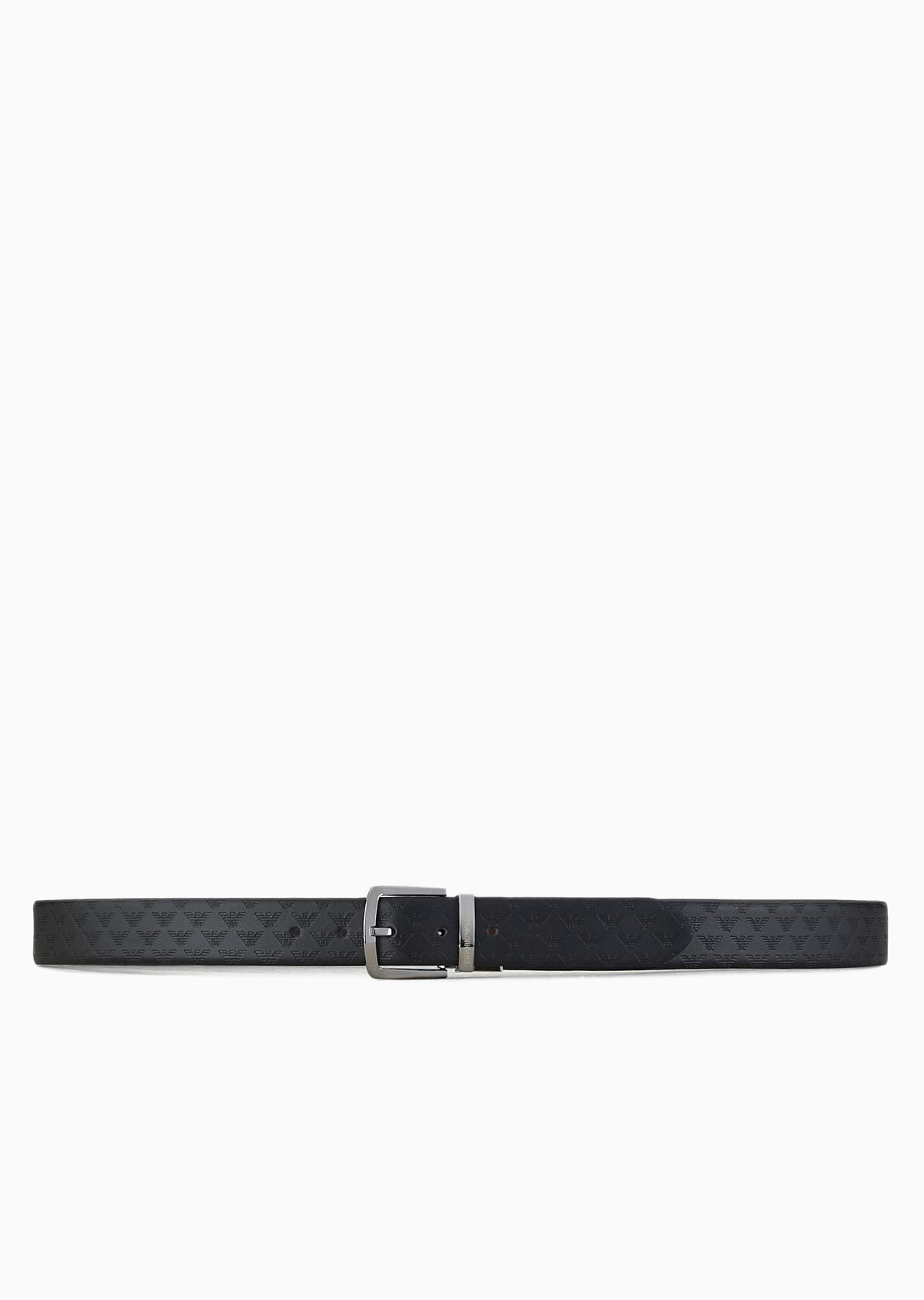 Reversible leather belt with all-over monogram - 5