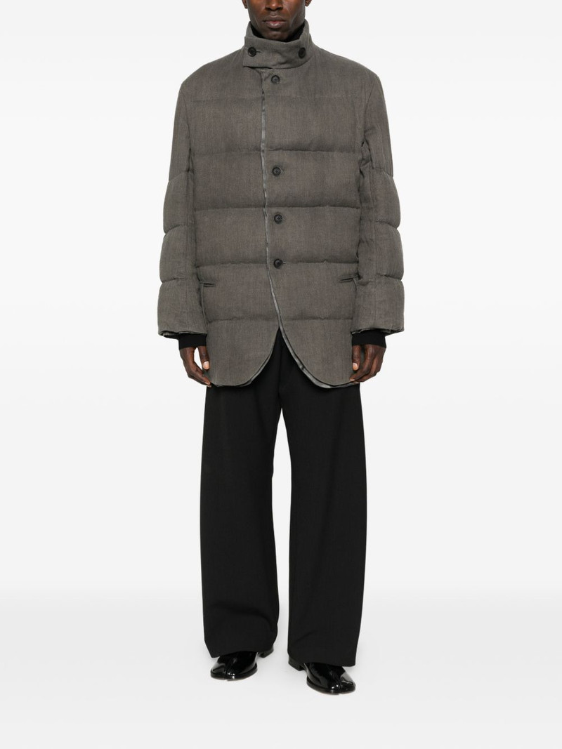 Yohji Yamamoto padded buttonfastening jacket outlook