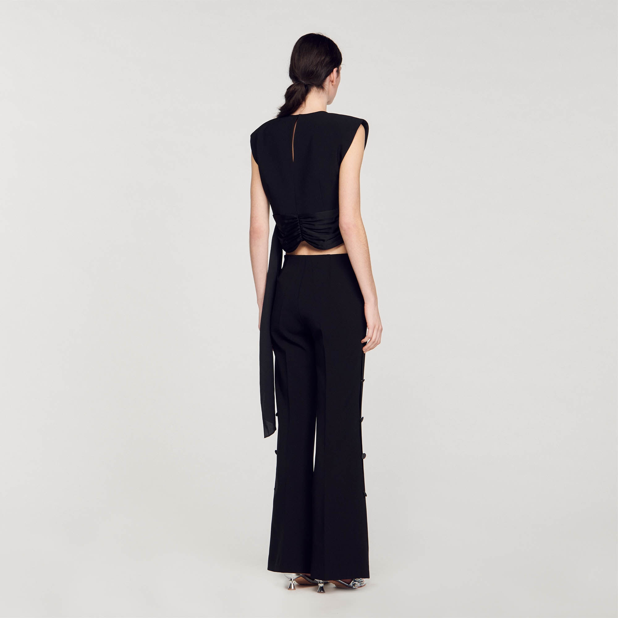 FLARED TROUSERS WITH CUTAWAY SIDES - 6