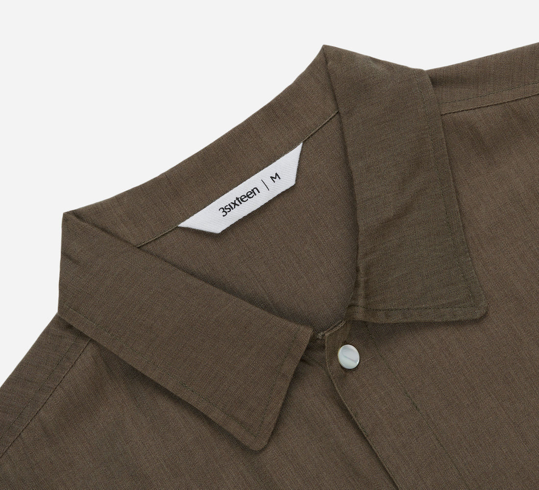 Western Overshirt - Earth Wool/Lyocell - 3