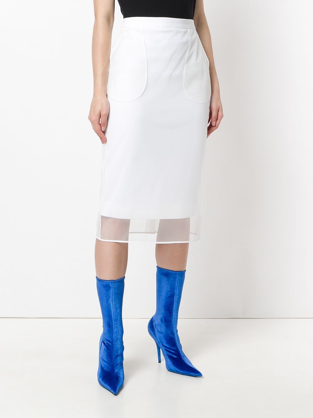 mid-length pencil skirt - 3