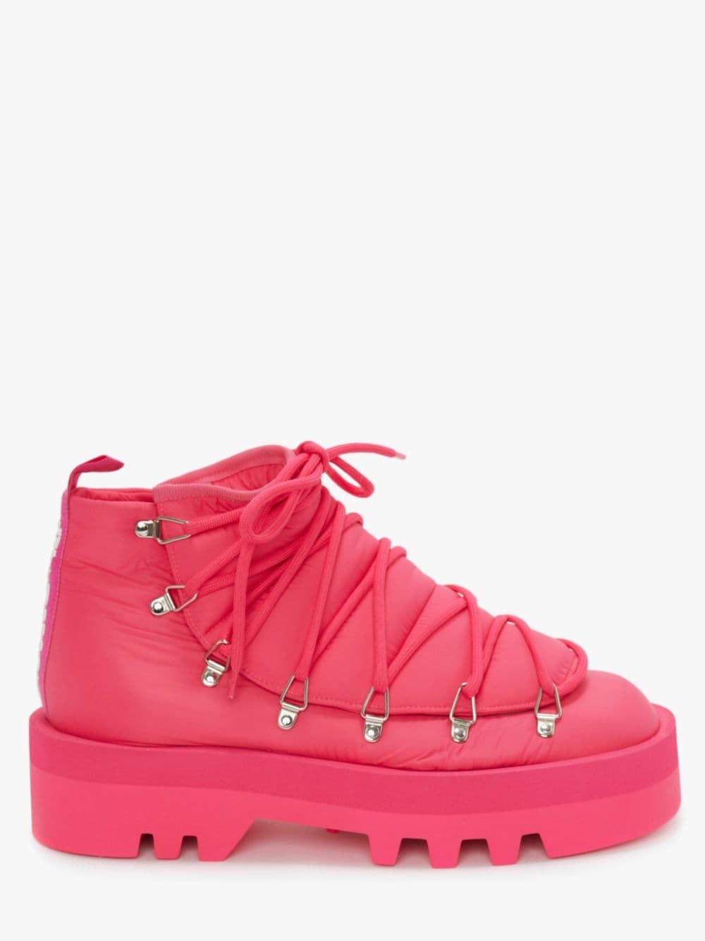 PADDED FABRIC LACE UP BOOT - 1
