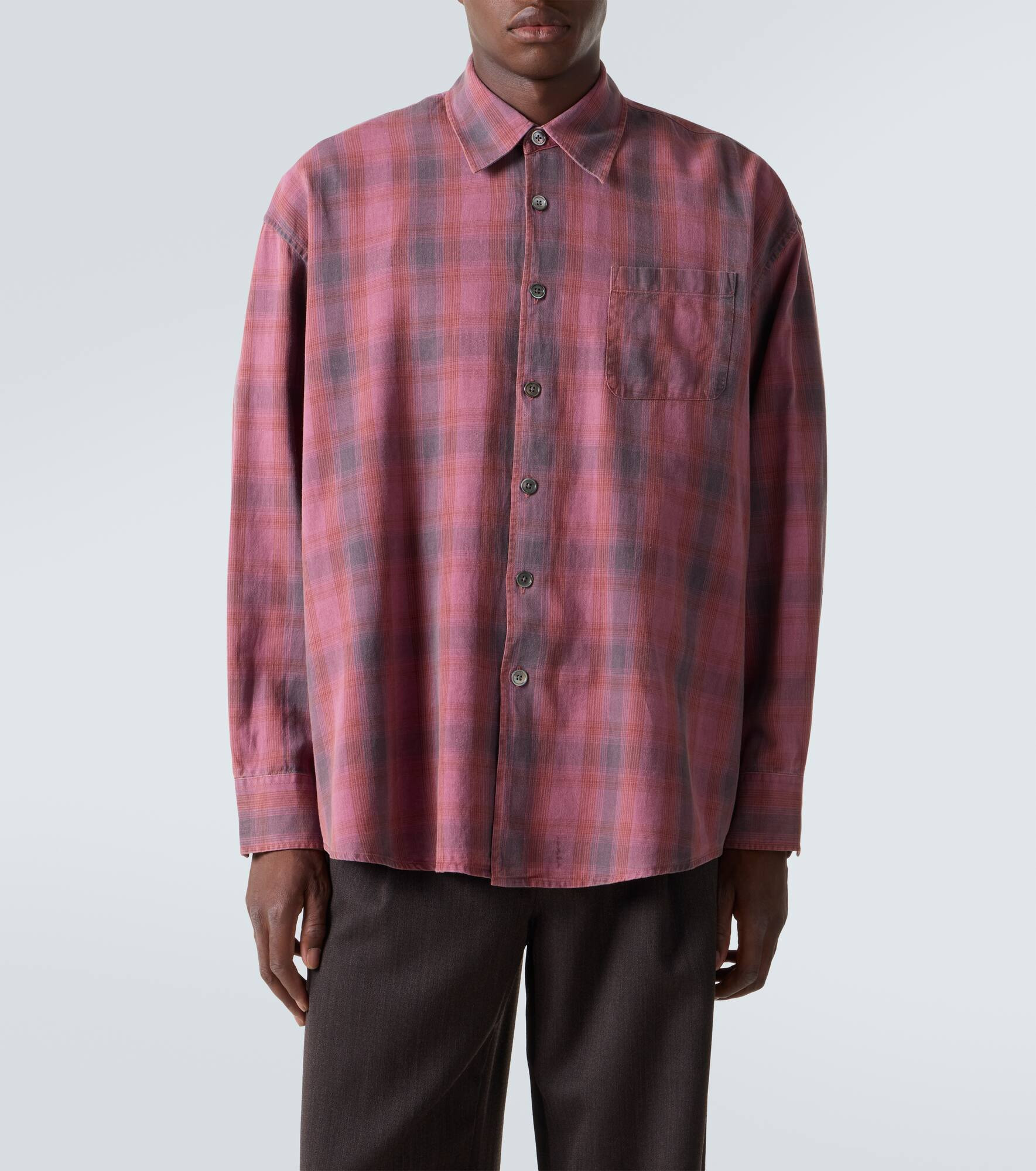 Borrowed plaid cotton flannel shirt - 3
