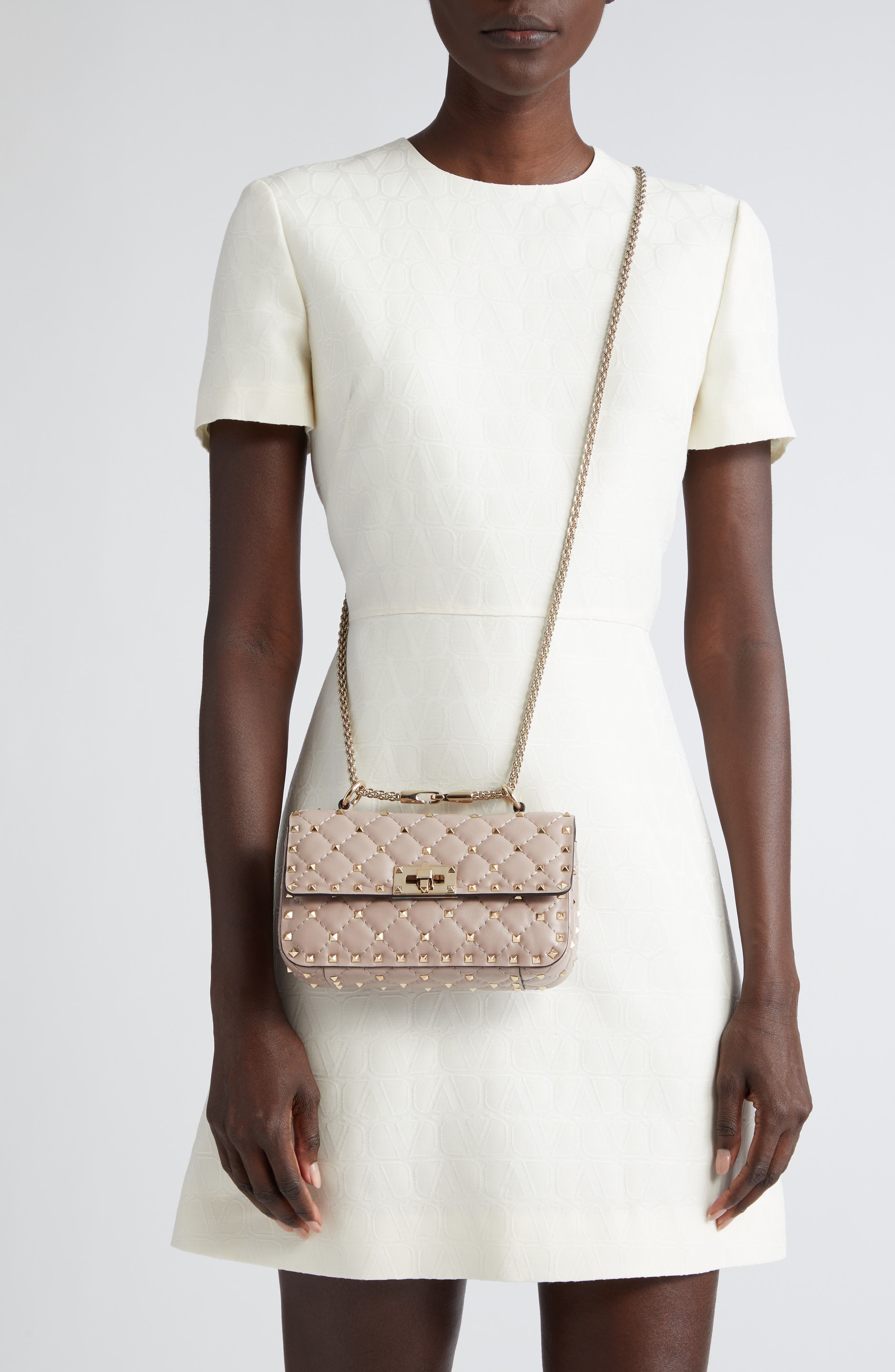 Small Rockstud Leather Shoulder Bag - 2