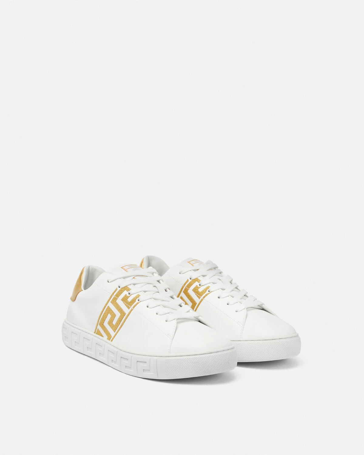 Embroidered Greca Sneakers - 2