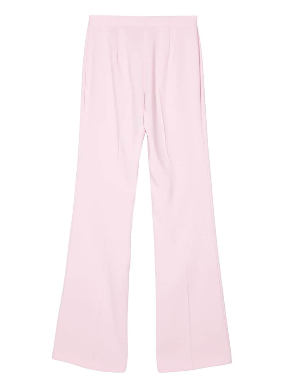 crepe high-waist flared trousers - 2