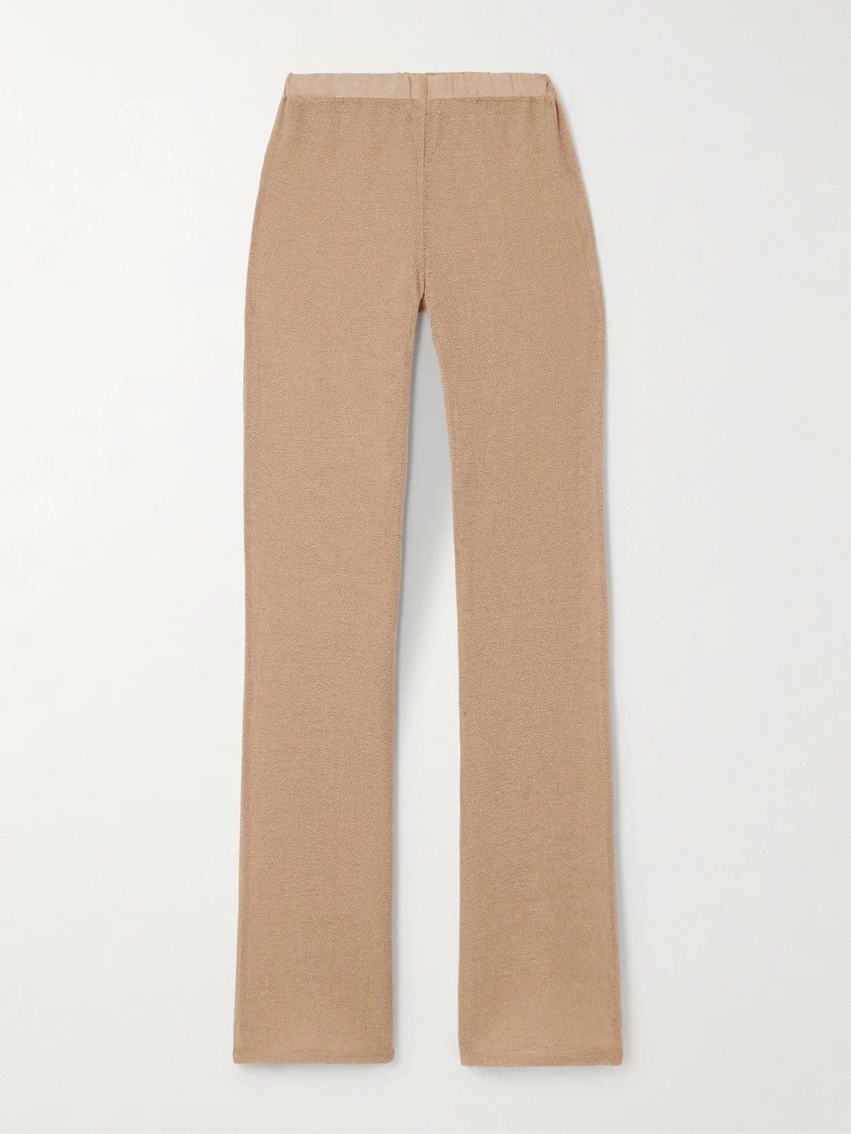 Mermaid Open-knit Cotton-blend Straight-leg Pants - 1