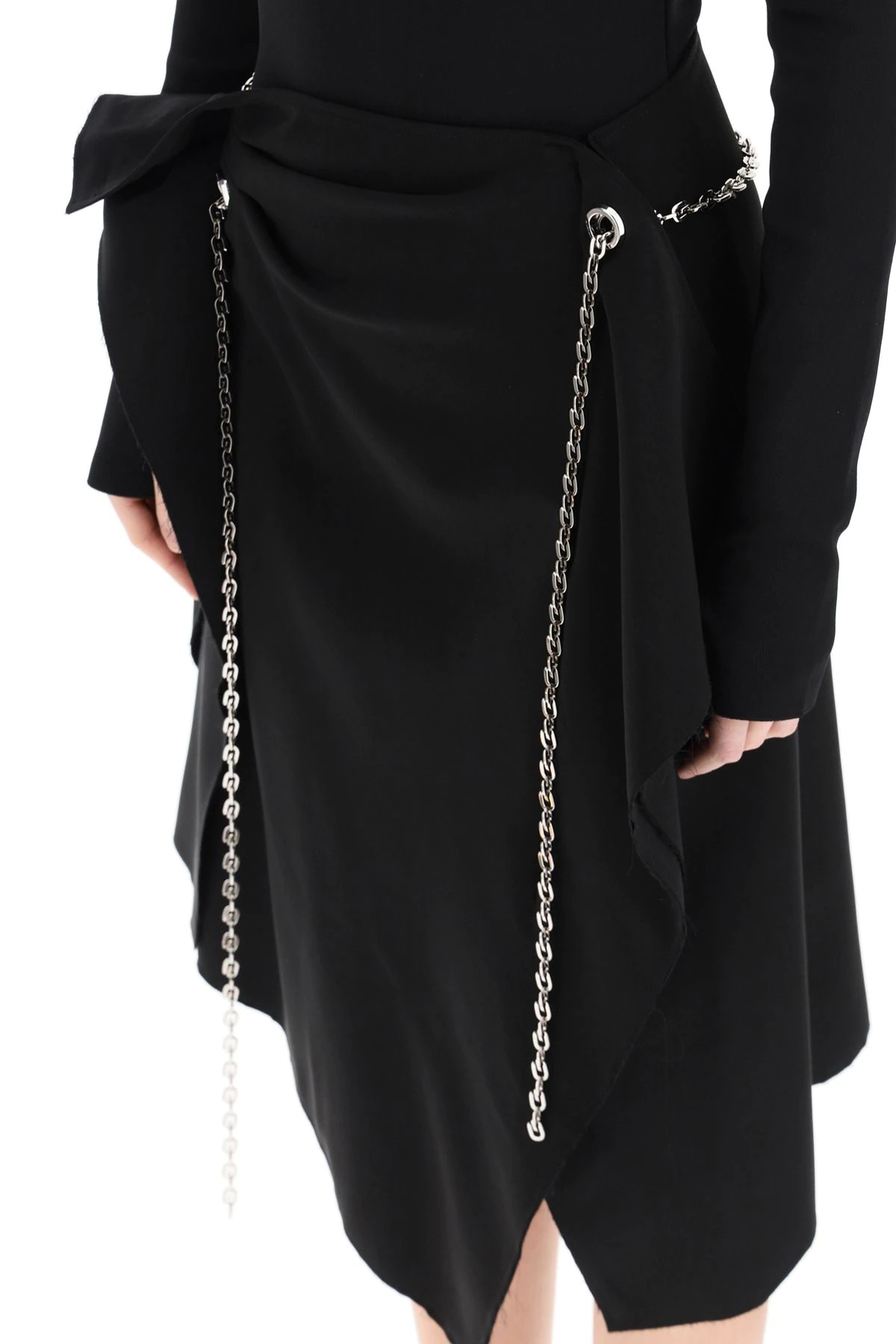 ASYMMETRIC SKIRT WITH CHAIN - 5