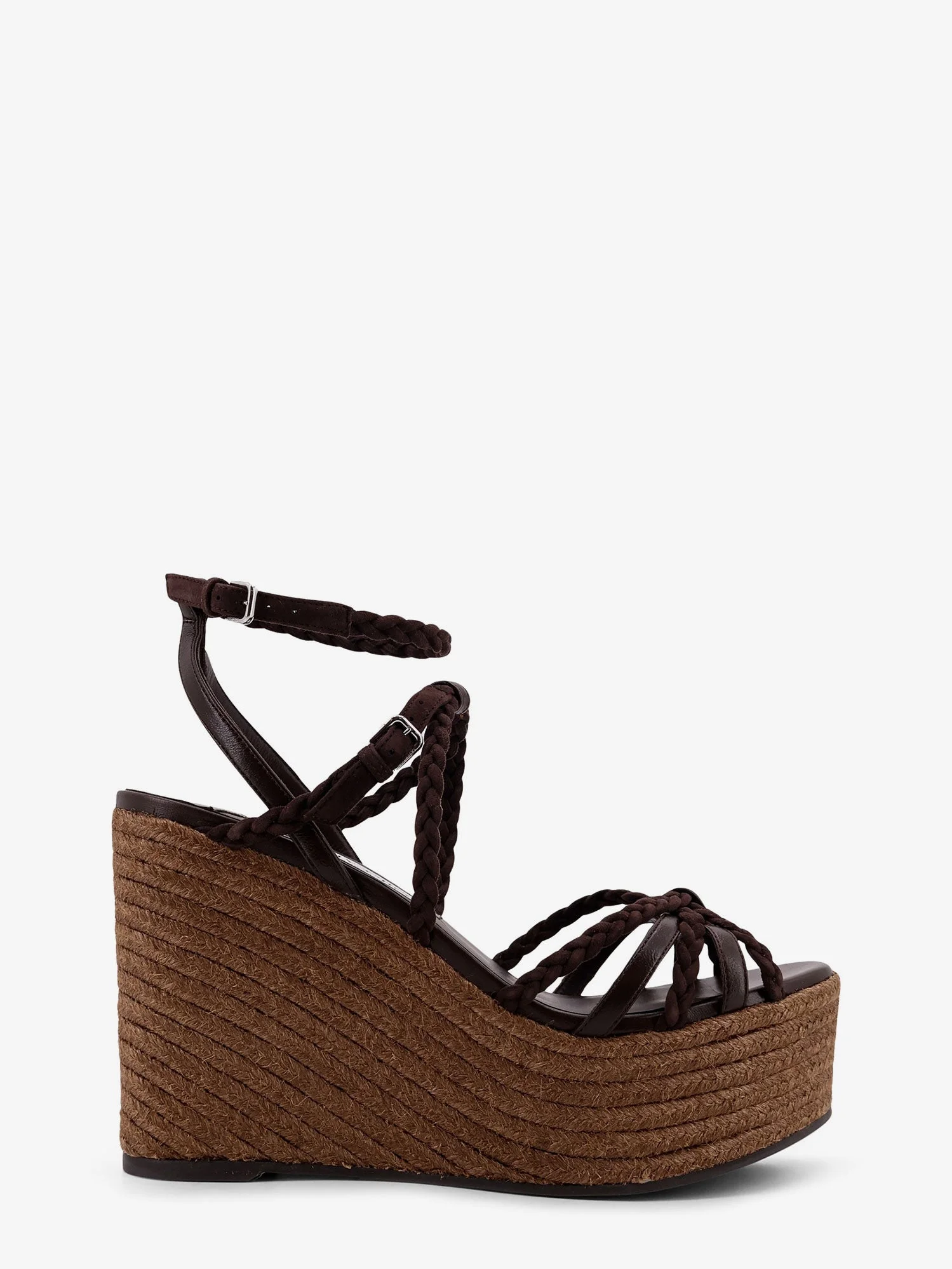 Jimmy Choo Women Nyra Leather And Raffia Sandals - 1