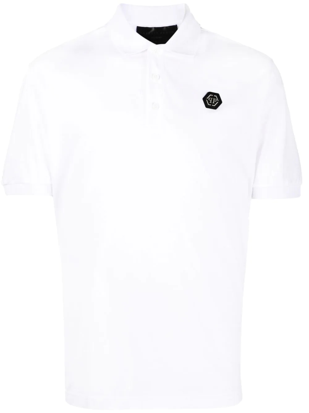 logo-plaque polo shirt - 1