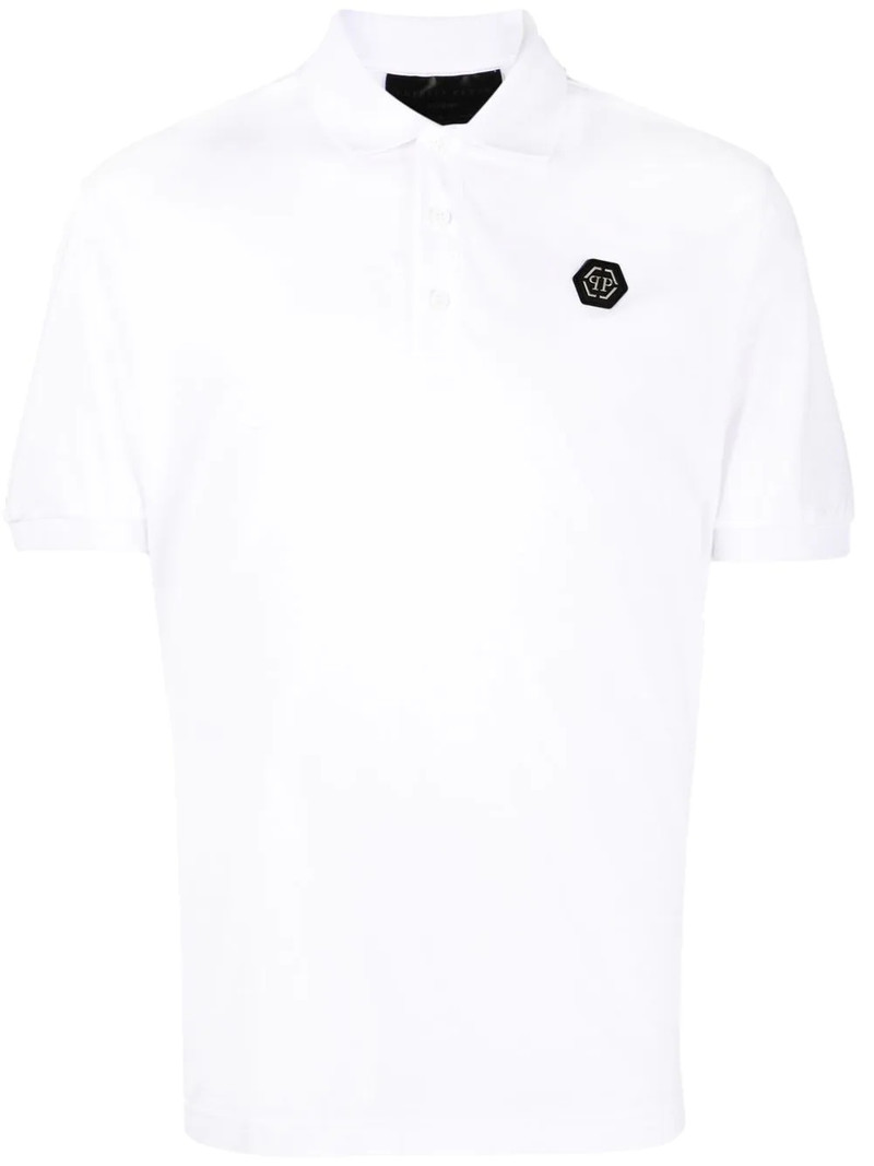 logo-plaque polo shirt 1