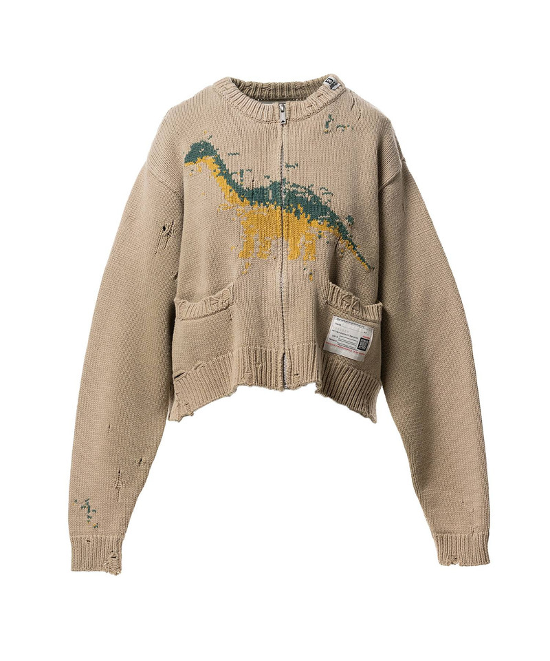 Dinosaur Jacquard Knit Cardigan 19